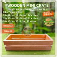 KAYU Rustic Wooden Box 20x7x5cm Multipurpose Wooden Box Storage Box - 20x6 x 5 cm