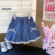 TVK01 - Win Win Hello Super Hot Pleated jean Skirt, size 10kg - 50kg
