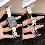 Suitable for Apple S11applewatch Strap H Style Solid Butterfly Buckle Stainless Steel Xiaomi Huawei 