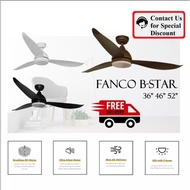 Fanco B-Star Ceiling Fan with 24W LED Light 36 / 46 / 52 inch BStar B Star