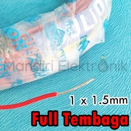 Kabel NYA Tembaga 1.5mm Kabel Listrik Kawat Tunggal Per Meter - Kabel Kawat isi 1 Full Tembaga