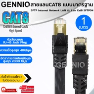 Elit สายแลน สาย Lan CAT8 สายเน็ต สายLink แบบมาตรฐาน SFTP Internet Network LAN ยาว (1,2,3,5,10,15,20,30M) เมตร T568B Ethernet Cable High Speed 40Gbps 2000MHz / RJ-45 Jack Plug  รุ่น Lan Cat8 SFTP04