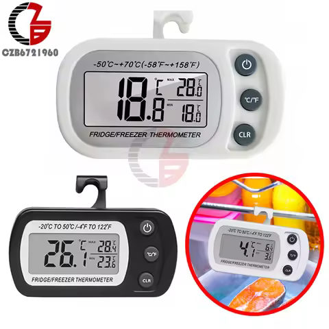 Waterproof Digital LCD Fridge Refrigerator Thermometer Digital Freezer Thermometer -50~70 Degree ℃/℉