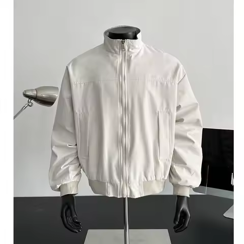 New American coach jacket bomber jacket, stand-up collar windbreaker, workwear flight jacket for men