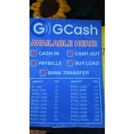 Gcash Cash in Cash Out Sign / Gcash Sticker