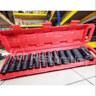 13Pcs 6 Point & 12 Point  8-32mm 1/2” Deep Impact Socket Drive Tools Set Impact Socket Set
