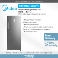 Midea 227L Upright Freezer - Silver (MDRU333FEG50YX)