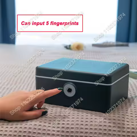 Biometric Fingerprint Safe Box Mini Safe Money Cash Coin Jewelry Security Storage Box Office Househo
