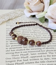 暖棕編光-黑金超貔貅款-黑金超 × 紅銅鈦 × 水晶蠟線編織款