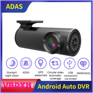 VBDXH USB Dash Cam 1080P Car Camera Recorder ADAS Dash Cam for Car Night Vision Android Screen Loop Recording Vehicle Camera Black Box MNCMJ