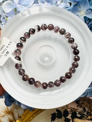 精品天然稀有黑紅超七6.4-6.7mm10.75g礦多爆閃黑煙花彼岸花