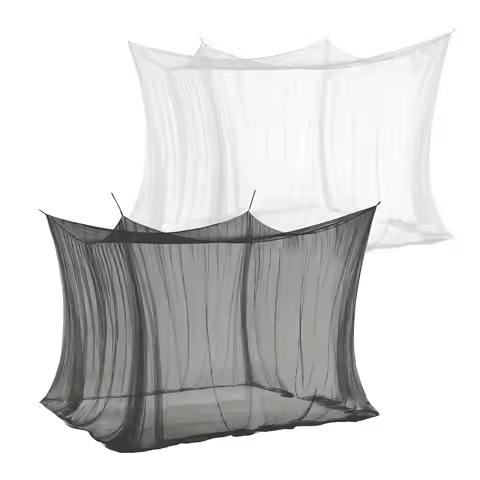 Oversized Square Mosquito Net 4 Corner Camping Cot Mesh Drapes Portable Enclosed Camping Tent 9.84x9