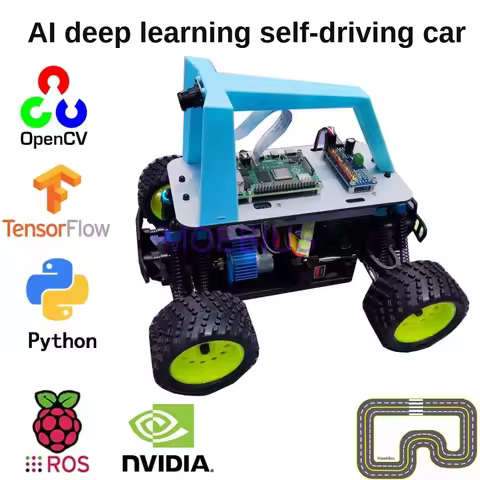 Donkeycar Raspberry Pi 5 4WD ROS Auto-driving AI Visual Tracking and Obstacle Avoidance Artificial I