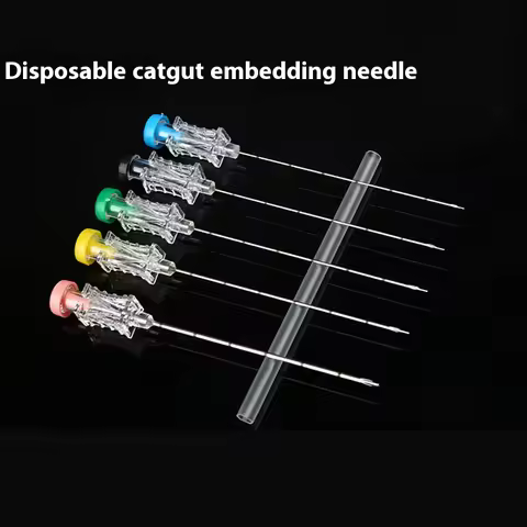50pcs Disposable buried needles 6/7/8/9/12 Chinese weight loss acupuncture points with scale medical