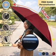 [Memoire Gift] FREE Custom Name Ready Stock | 152cm Fully UV Protection Automatic Big Size Umbrella 