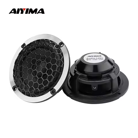 AIYIMA 2Pcs 3 Inch 4 Ohm 8 Ohm 15W Midrange Speaker Wool Basin Aluminum Frame Car Loudspeaker Home T
