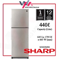 [ Save 4.0 ] Sharp 440L Refrigerator 2 Door/Peti Ais 2 Pintu Inverter (SJ4422MSS) Peti Sejuk/Fridge/