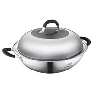ASD/ASD Stainless Steel Wok Jinggangjia Composite Steel Frying Pan Induction Cooker Gas Universal CC