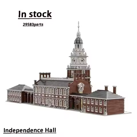 City Mega Building Street View Independence Hall Building Block Model 29583 Parts Kids Birthday Buil