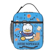 Sanrio Pekkle Portable Hand-Held Insulated Lunch Bag Unisex Reusable Insulated Cooler Lunch Bag