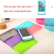 7pcs/lot New iPod Nano 7 8 Case, Premium Textured Candy Color Soft TPU Rubber Gel Skin Case Cover fo