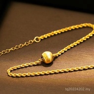 Hemp Rope Gold Beads All-Match Bracelet 18k Gold Female Bracelet au750 Bracelet Gold Wholesale Class