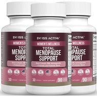 Swiss Activa+ Total Menopause Support – Hormone Balance, Hot Flash Relief, Mood & Energy Boost, Gut 