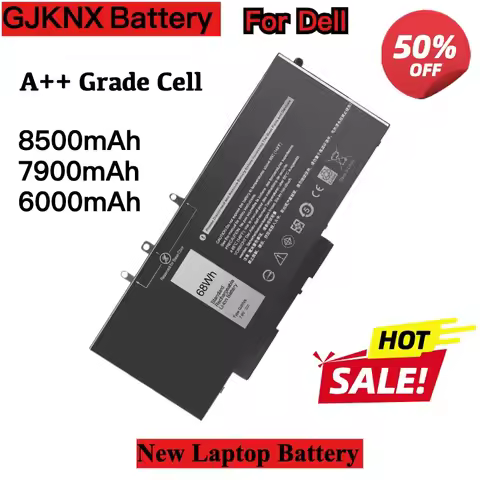 8500mAh 7900mAh GJKNX Laptop Battery for Dell Latitude 5480 5580 5590 5490 5280 5288 5488 5591 5491 