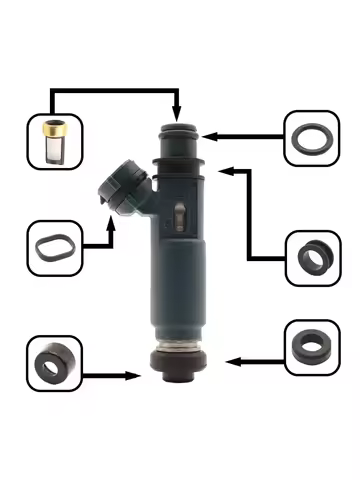 Fuel Injectors Seals O-Ring Repair Filters for 2000-2004 Toyota Tundra 4.7L V8 #23250-50040 23209-50