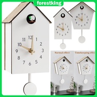 Cuckoo Clock Plastic Cuckoo Wall Clock with Bird Tweeting Sound Hanging Bird Clock Battery Operated 