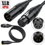 weroyal XLR4 Male To Female Power Supply Cable for VL150 VL200 VL300 LED Light Speaker