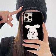 Cute ins Korean Bunny Phone Case Suitable for Apple 14 Phone Case iPhone13promax New Style 12/11xsmax Apple Soft Shell Shock-resistant Jelly Case M29G