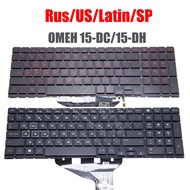US RU LA SP Keyboard for HP OMEN 15-DC 15-DH 15-dc1001ur NSK-XP1LN TPN-C144 Q211 C143 Backlit Laptop