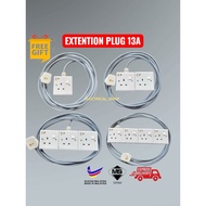SIRIM Socket Extension Heavy Duty - Extension Wire Socket Plug 1 / 2 / 3 / 4 Way Wayar Extension 2M 