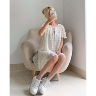 [SUPER BEAUTIFUL, SUPER IU CREAM WHITE Chiffon Dress F.2.1] -v1139.