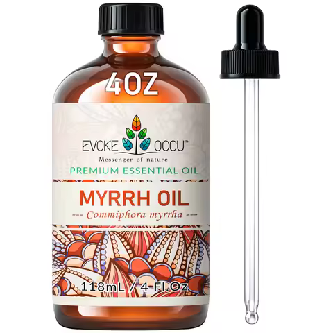 EVOKE OCCU Myrrh Essential Oils, 118ML/4 Fl.Oz. Pure Myrrh Oil for Body Relief Skin Care Humidifier 