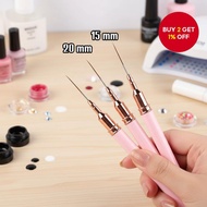 3pcs Nail Brush Set 11/15/20mm UV Gel Painting Manicure Tools