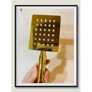 ️Sweetycuties ️Gold SUS 304 Stainless Steel Water Saving Bathroom Square Handheld Rain Shower Head S