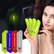 4PCS Car Door Sticker Safety Warning Reflective Mark For Porsche 911 944 Cayenne Macan Panamera Boxs