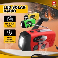 Emergency Radio Hand Crank Radio FM | Waterproof Torch Light Solar Powerbank Rechargeable 收音機 小型 迷你