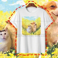 T-shirt printed with Corgi Smile Dog and Huh Cat Meme, huh meme, Corgi Smile meme