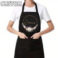 1pc Customized Kitchen Cooking Apron, Personalized Profile/Name Printed Apron - Personalized Cooking