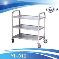 Stainless Steel Trolley Kitchen Serving Kitchen Appliance With Lockable Wheels