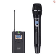 COMICA CVM-WM100H 48-Channel UHF Wireless Handheld Microphone System 328ft Range/ 16level Volume/ Real-Time Monitor with Transmitter, Receiver, Carry Bag, XLR &amp;  G&amp;M-2.20