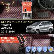 TOYOTA AVANZA ( 2012 - 2014 ) 6D PU Leather Car Carpet VIP Car Mat Floor Mat Alas Kaki Karpet Kereta Accessories