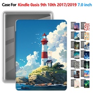 E-Book Case For Kindle 0asis 9th 10th Gen 0asis2 0asis3 CN24W1 SBIN40 7.0'' Fashionable Acrylic Shoc