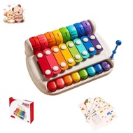 Piano Xylophone Toy,8-Key Multicolored Educational - Kids Keyboard Piano Xylophone