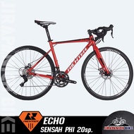 (ลดสูงสุดพิมพ์ MYWVEX) จักรยานเสือหมอบ RICHTER รุ่น ECHO (เฟรมAluminium ซ่อนสาย,เกียร์20Sp.,น้ำหนัก 9.9Kg.) เทา 46 (155-164 ซม.)