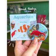 Aquarium Holographic Blind Badge| Y2K badge, Badge Cartoon, Pins, Fish Badge, Vintage Pins