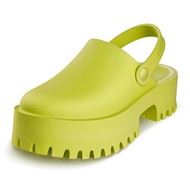 CHERSE Women Platform Thick Soled Slippers,Beige Slip On Clogs Casual Non Home Lazy Waterproof Fashi